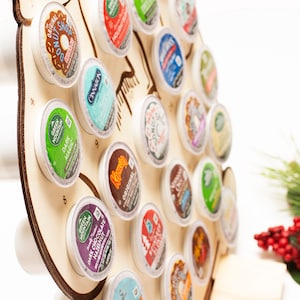 K Cup Advent Calendar Coffee Pods Added Personalized Include Coffee Pod Holder Snowman image 5