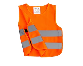 Children Safety Vests  Hi Visibility  Yellow Orange Blue Kids School HiVis Sport Group School from 2 yr to 14 yr