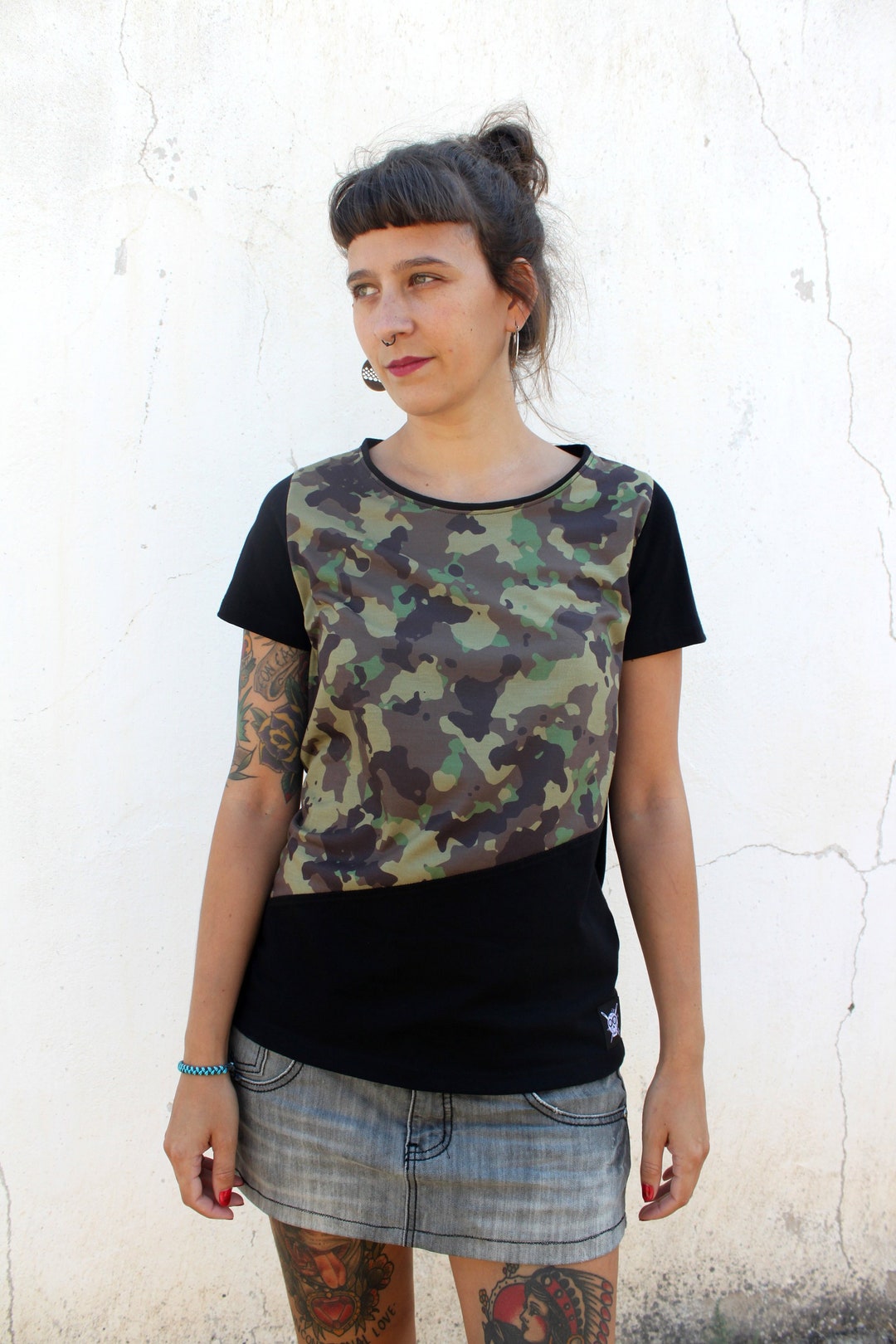 Camouflage T-shirt, Military T-shirt, Short Sleeve T-shirt, Urban T ...