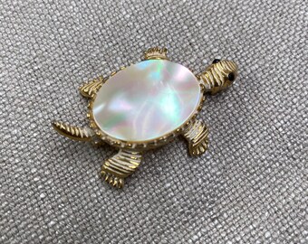 Mother of Pearl Pin set in Gold