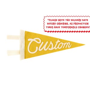 Custom Script Mini Felt Pennant- Ships after 7/8