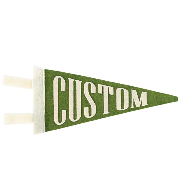 Custom Block Letter Mini Felt Pennant