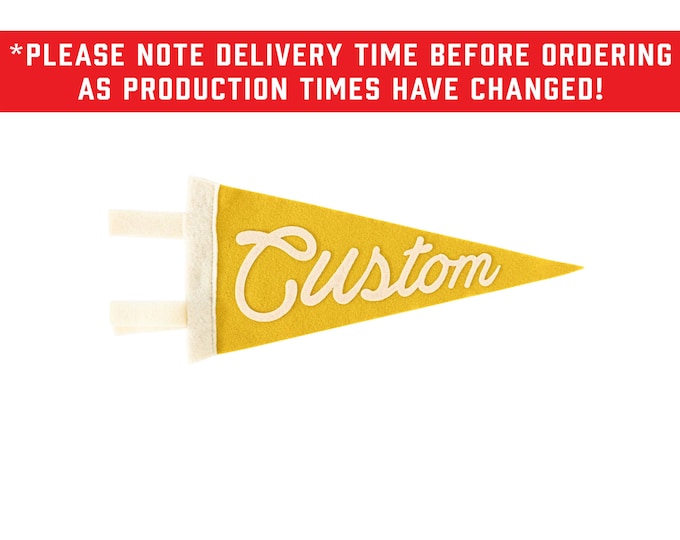 Custom Script Mini Felt Pennant- SHIPS AFTER 9/17