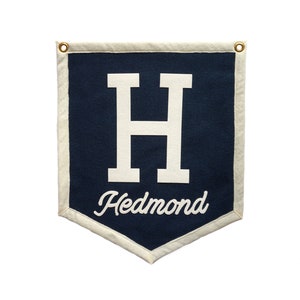 Banner personalizado con letras y nombres de fieltro grandes