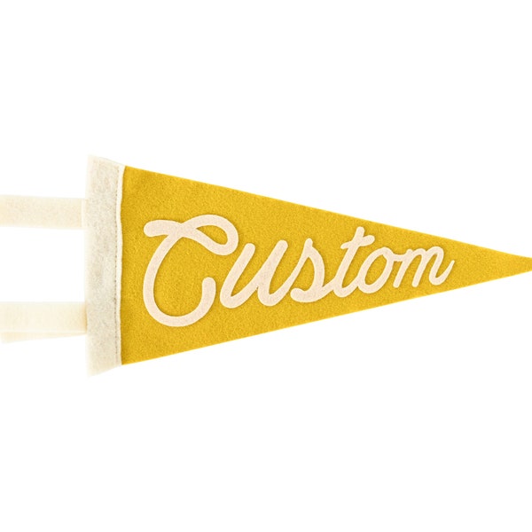 Custom Script Mini Felt Pennant