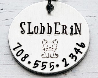 Dog Tag for Dogs, Slobberin, Dog Tag, Dog Name Tag, Dog Tag for Collar, Tag for Dogs, Dog Tag, Funny Dog Tag, Hand Stamped