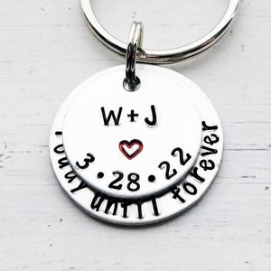 Wedding Gift Keychain, Anniversary Gift Keychain, Bride keychain, Today until forever Keychain, Custom Keychain Gift, Personalized Keychain