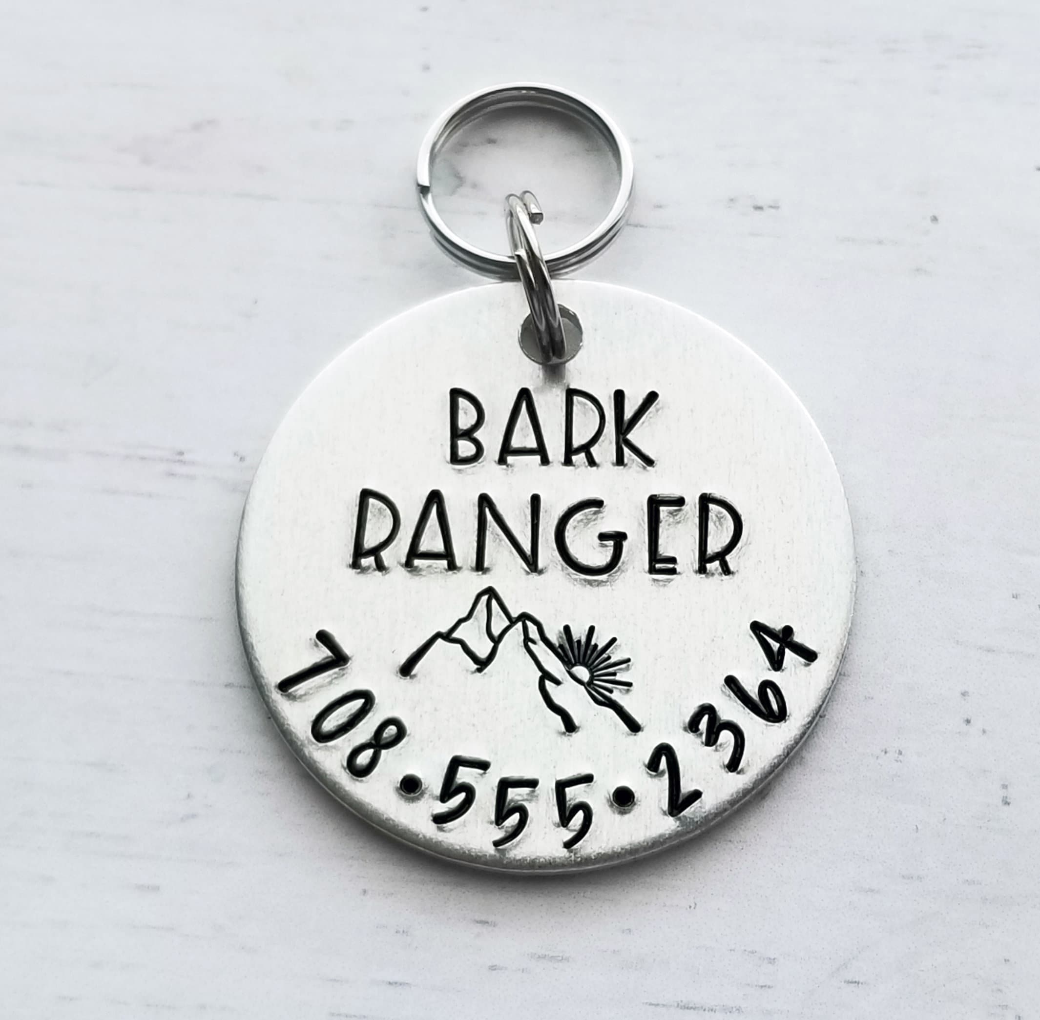 Dog Tag for Dogs Bark Ranger Dog ID Tag Dog Name Tag Dog Etsy