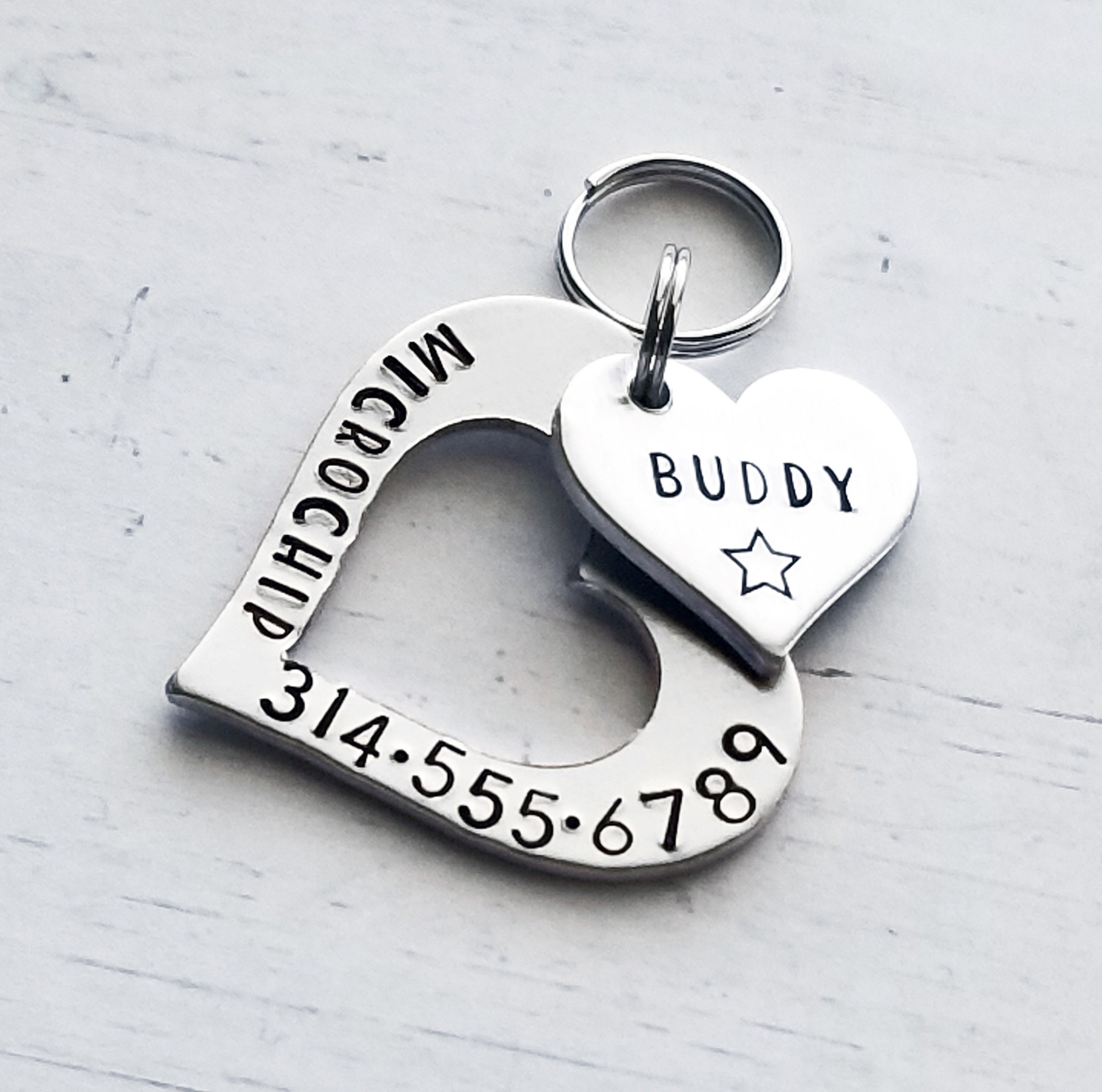 heart shaped dog tags for pets
