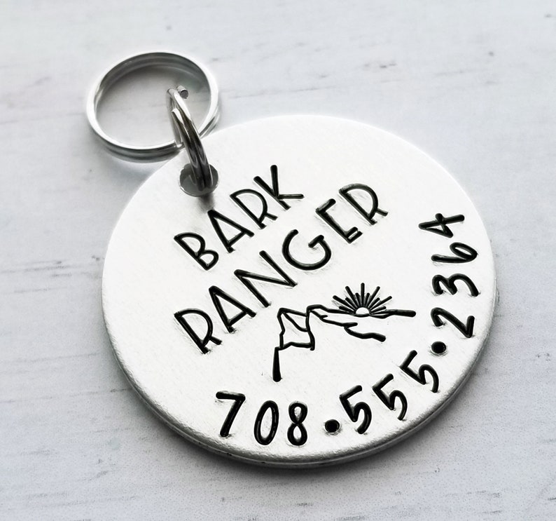 Dog Tag for Dogs Bark Ranger Dog ID Tag Dog Name Tag Dog Etsy