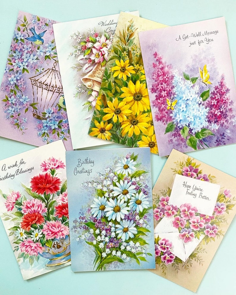vintage floral greeting card bundle vintage wallpaper