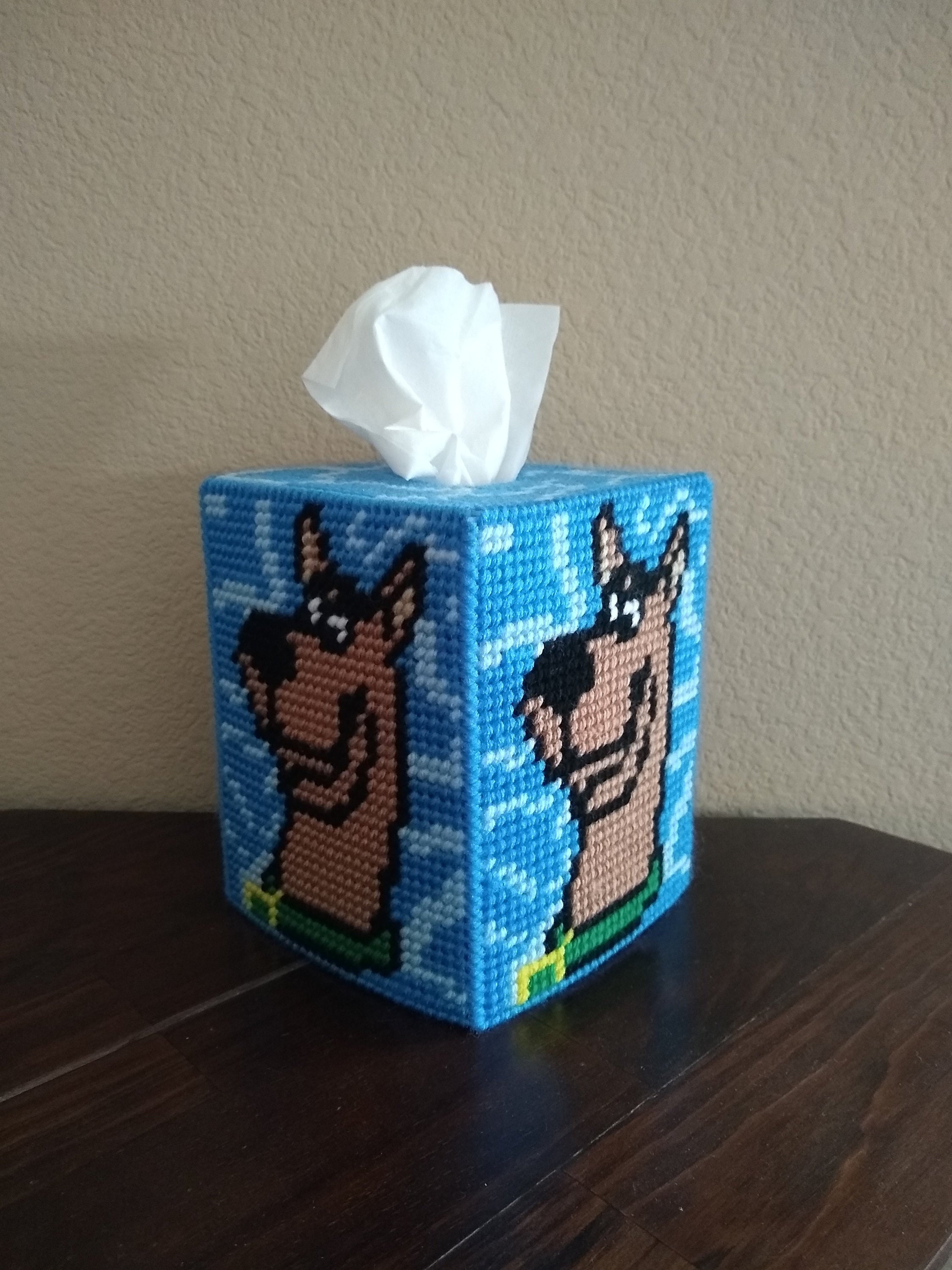 Scooby Doo Cartoon Dog Handmade Plastic Canvas Tissue Box Cover