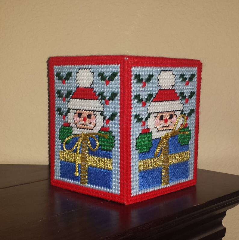 Handmade Finished Santa Clause Holiday Tissue Box Cover Etsy