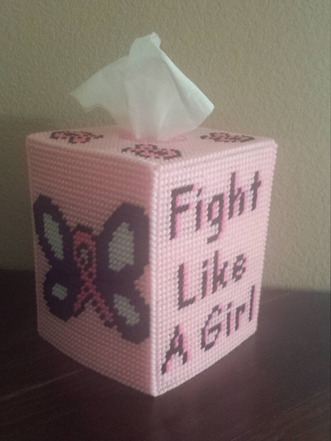 Tissue Fight Breast Cancer Awareness Support Pink Ribbon Survivor Fight Butterfly ...