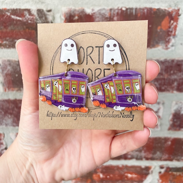 Halloween Street Car Earrings