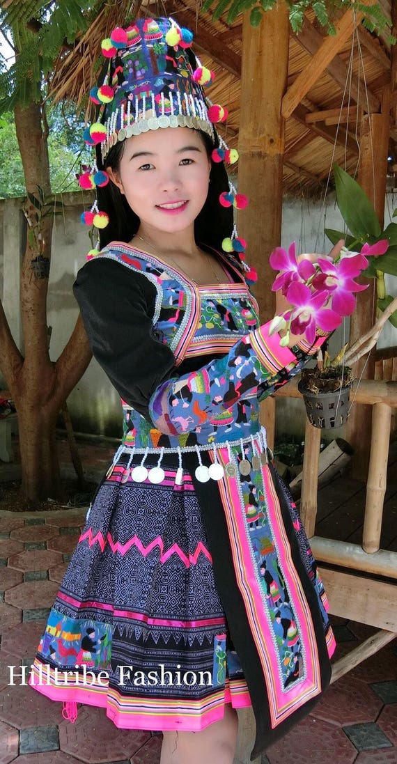 Hmong Story Cloth Dress Outfit Etsy