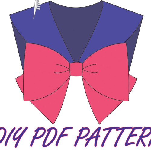 DIY Sailor Collar & Bow PDF Sewing Pattern for Cosplay Etsy Canada
