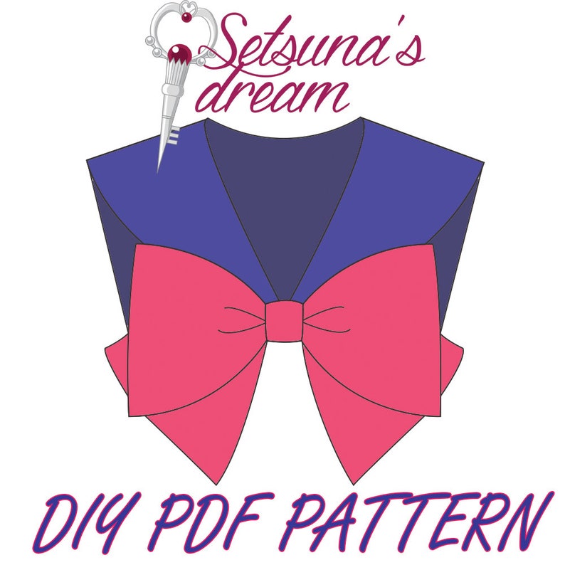 DIY Sailor Collar & Bow PDF Sewing Pattern for Cosplay Etsy UK