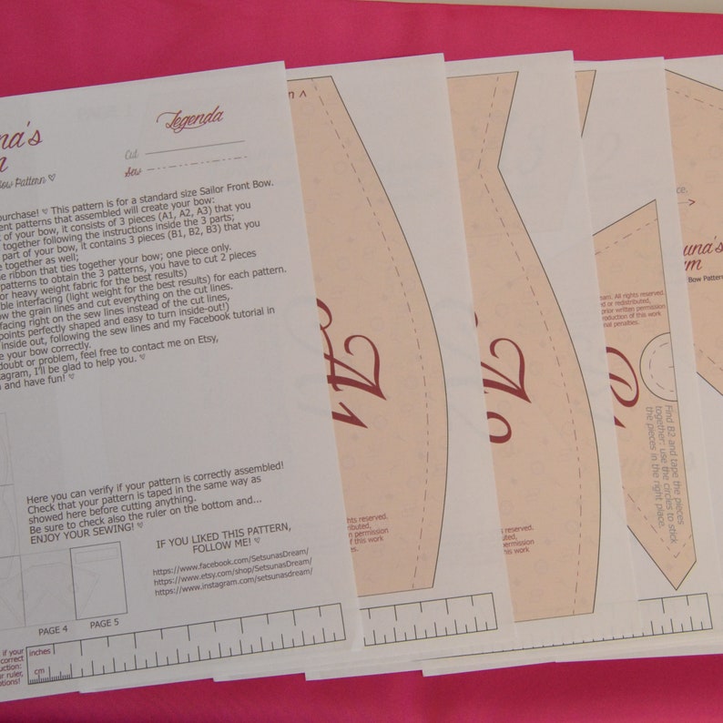 DIY Sailor Collar & Bow PDF Sewing Pattern for Cosplay Etsy Canada