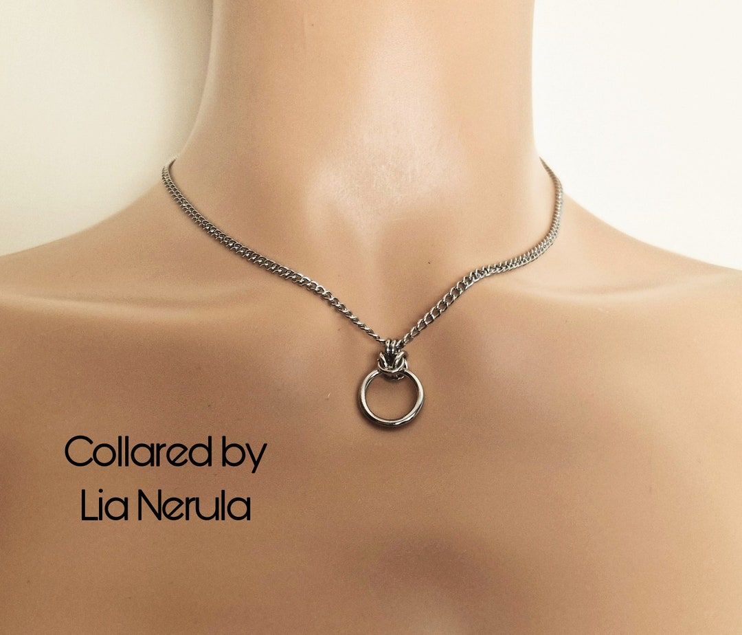 24/7 Simple O Ring Day Collar, Stainless Steel Chain Collars for Subs