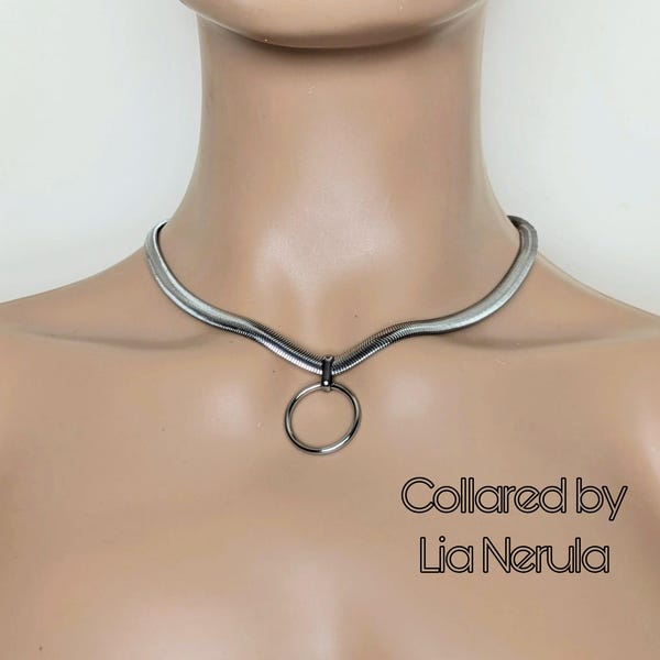 Stainless Steel Snake Chain Collar: Simple O Ring Day Collars For Subs Hex Lock