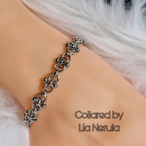 Stainless Steel Chainmaille Bracelet Anklet: Hex Lock Clasp Option