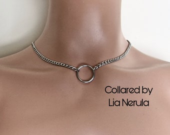 24/7 O Ring Collar: Stainless Steel Chain Collars With Hex Lock