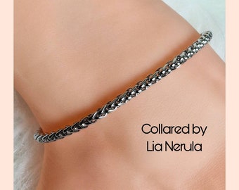 Simple Wheat Chain Locking Anklet: 24/7 Stainless Steel Ankle Bracelet For Subs