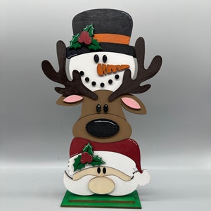 Snowman-Reindeer-Santa Shelf Sitter