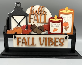 Fall Vibes-Hello Fall-Shelf Sitter Set-Interchangeable-Home Decor