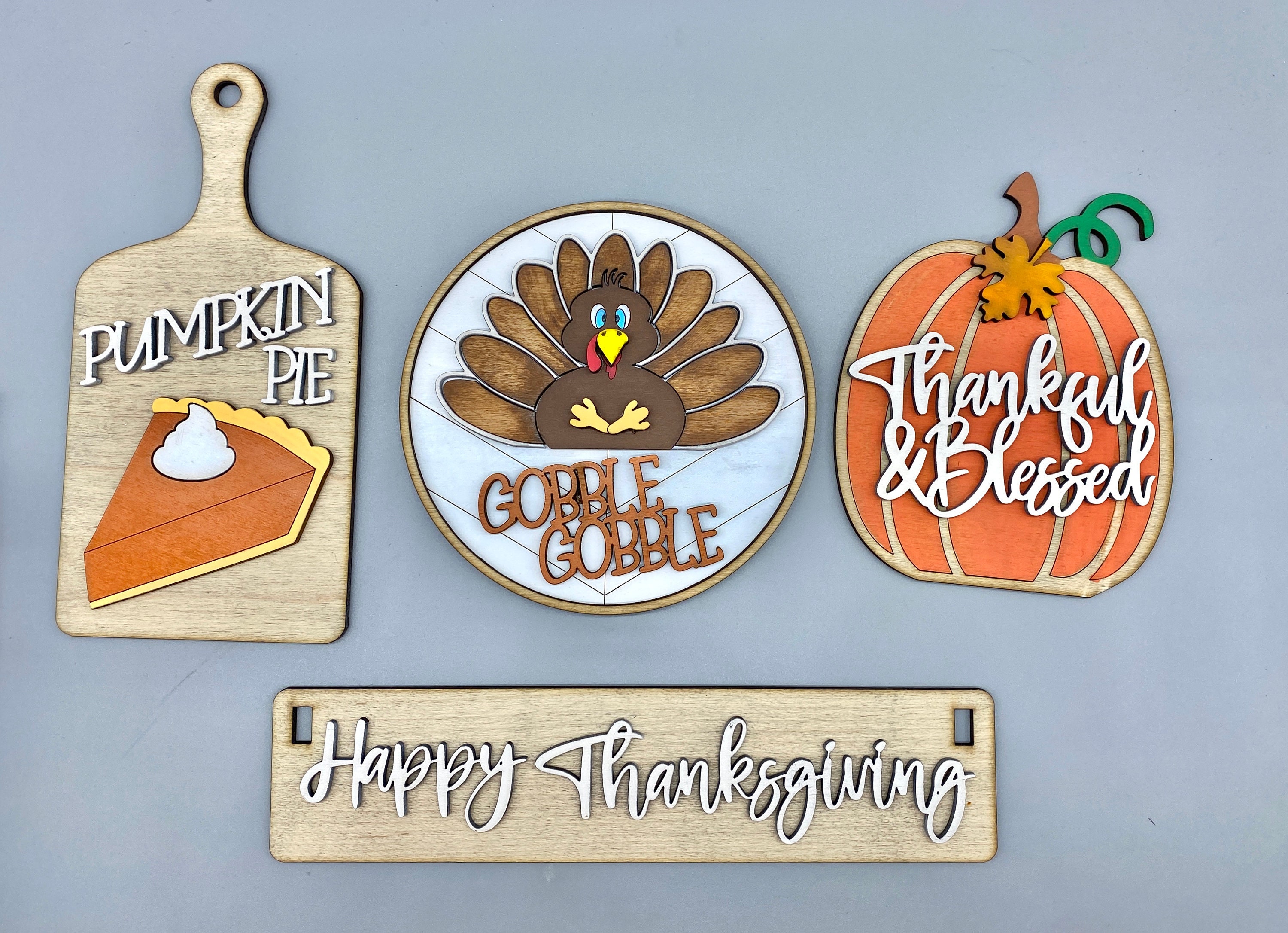 Thanksgiving-turkey-blessed Shelf Sitter - Etsy