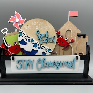 Sand Castle-Beach Set-Shelf Sitter- Interchangeable-Home Decor