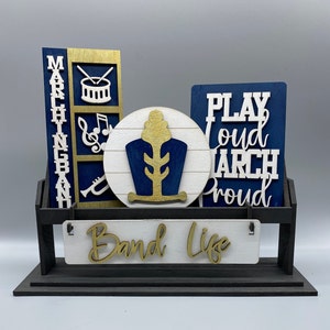 Band Life-Marching Band Wagon Set-Shelf Sitter- Interchangeable-Home Decor