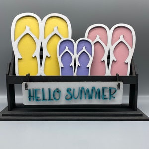 Flip Flop Summer Shelf Sitter Set-Interchangeable-Home Decor