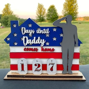 Military Deployment Countdown-Days Until Daddy-Mommy Comes Home-USA