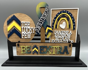 Down Syndrome-Be Extra-The Lucky Few-Shelf Sitter Set- Interchangeable-Home Decor