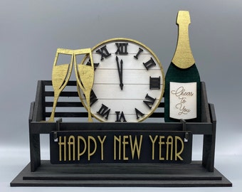 New Years Eve Set-Shelf Sitter- Interchangeable-Home Decor