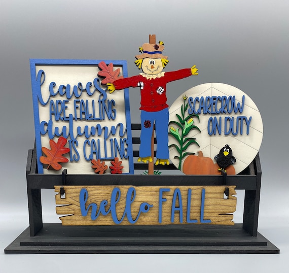 Fall Scarecrow-Shelf Sitter Set- Interchangeable-Home Decor