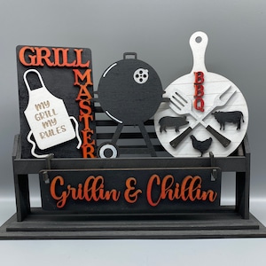 Grill Master-Chilling & Grilling Shelf Sitter Set- Interchangeable-Home Decor
