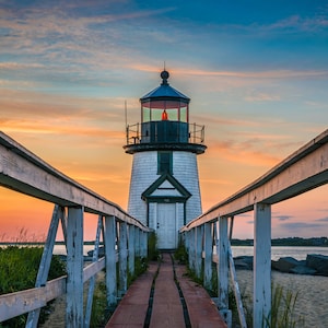 Brant Point Lighthouse, Nantucket Island Fine Art Print, Canvas Print or Metal Prints by Douglas Hornick