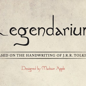 Legendarium - a J.R.R. Tolkien Script Font