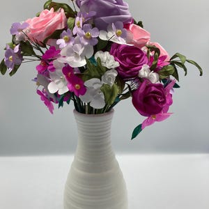 1 Artificial Satin Flower Bouquet made in the USA
