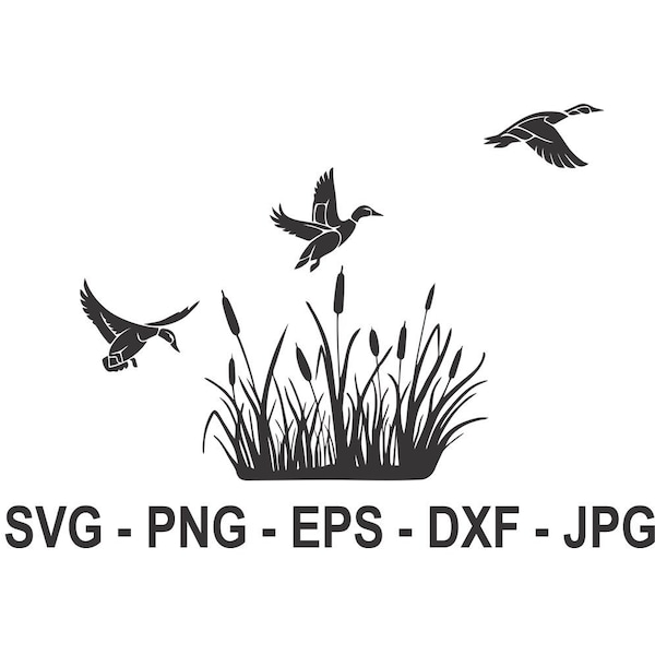 Duck svg,Reed svg,,Instant Download,SVG, PNG, EPS, dxf, jpg digital download
