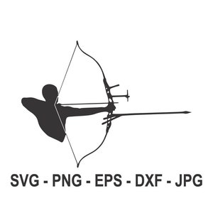 Archer svg,Male Archer svg,Instant Download,SVG, PNG, EPS, dxf, jpg digital download