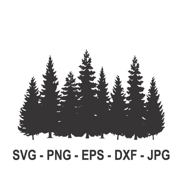 Pine Trees svg,Christmas Trees svg,Pine Trees Silhouette,Instant Download,SVG, PNG, EPS, dxf, jpg digital download