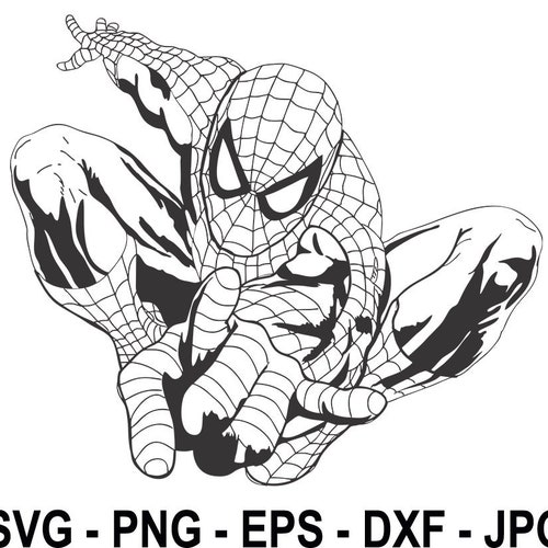 Spider Man SVG Spiderman Cut File Silhouette Spider MAN Etsy