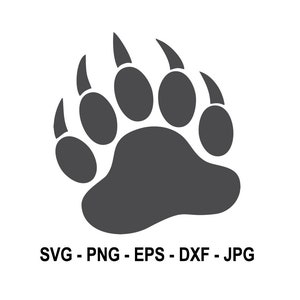 Bear Paw,Instant Download,SVG, PNG, EPS, dxf, jpg digital download