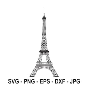 Eiffel Tower svg,Tower svg,Instant Download,SVG, PNG, EPS, dxf, jpg digital download