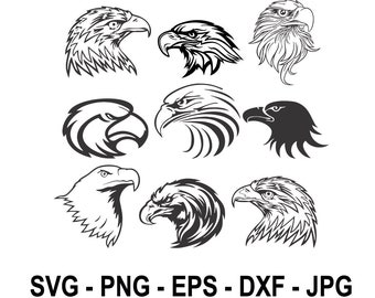 Eagle head svg,Bald eagle head,American eagle,American symbol,Eagle Bundle,Instant Download,SVG, PNG, EPS, dxf, jpg digital download