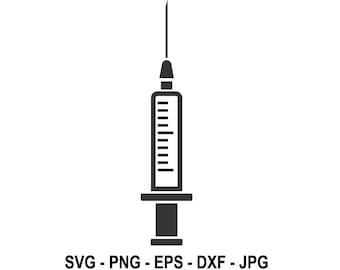 Hypodermic Syringe svg,Vaccine svg,Instant Download,SVG, PNG, EPS, dxf, jpg digital download